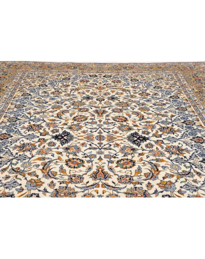 Tappeto Kashan Persia beige grigio 271x395