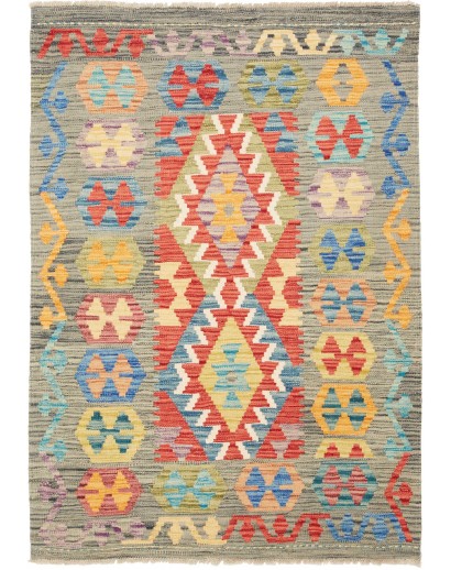 Tappeto Kilim Afghanistan marrone 103x147