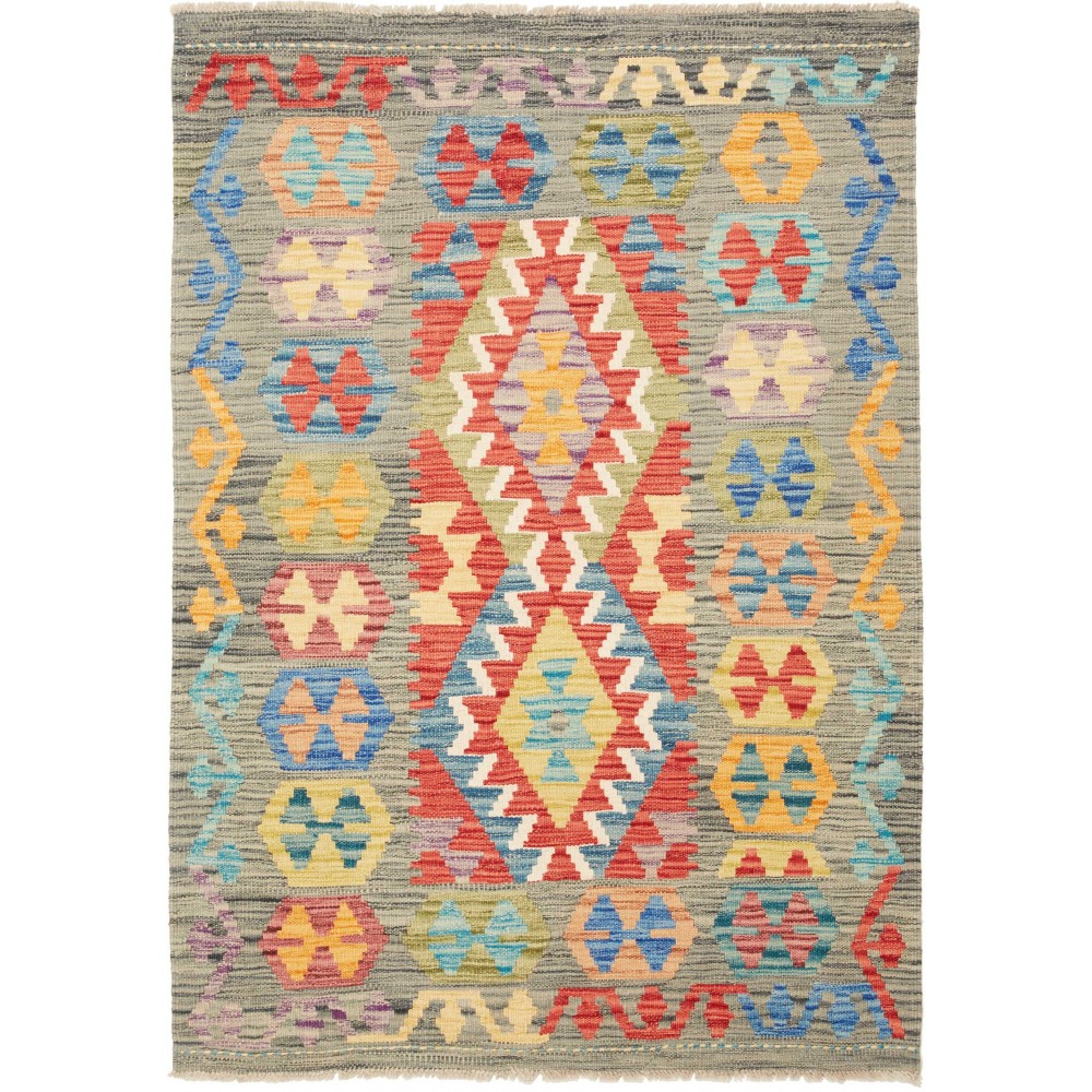 Tappeto Kilim Afghanistan marrone 103x147