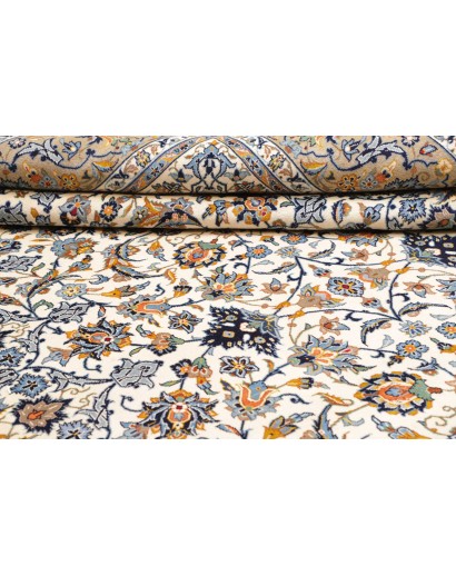 Tappeto Kashan Persia beige grigio 271x395