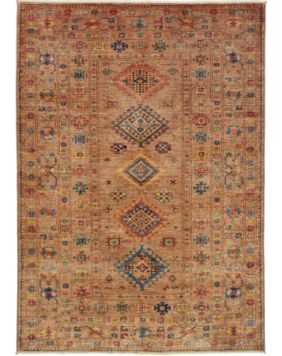 Tappeto Kazak Fine Pakistan arancione marrone 149x211