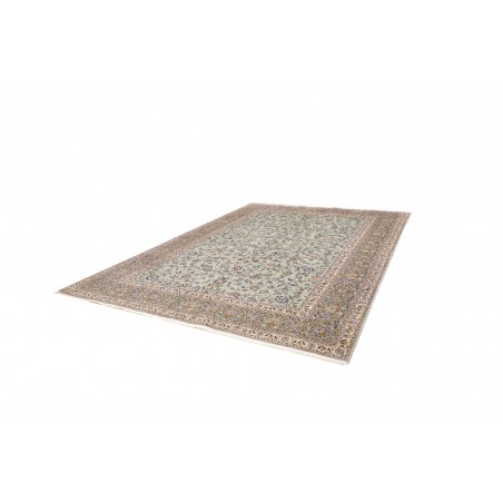 Tappeto Kashan Persia beige grigio 272x388