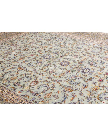 Tappeto Kashan Persia beige grigio 272x388