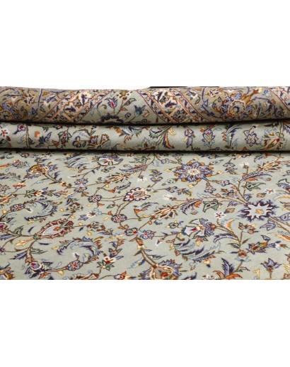 Tappeto Kashan Persia beige grigio 272x388