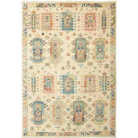 Tappeto Tribal Pakistan beige verde 147x212