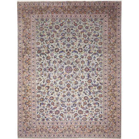 Tappeto Kashan Persia beige azzurro 305x412