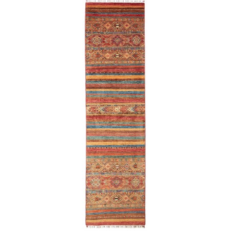 Tappeto Samarkand Pakistan rosso grigio 79x308