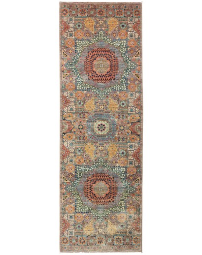 Tappeto Mamlouk Pakistan bianco marrone 78x248
