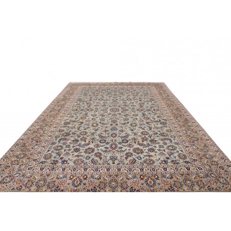 Tappeto Kashan Persia beige azzurro 305x412