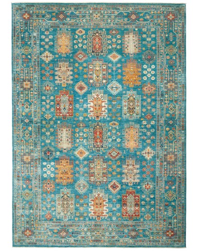 Tappeto Tribal Pakistan grigio verde 239x341