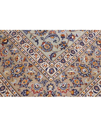 Tappeto Kashan Persia beige azzurro 305x412