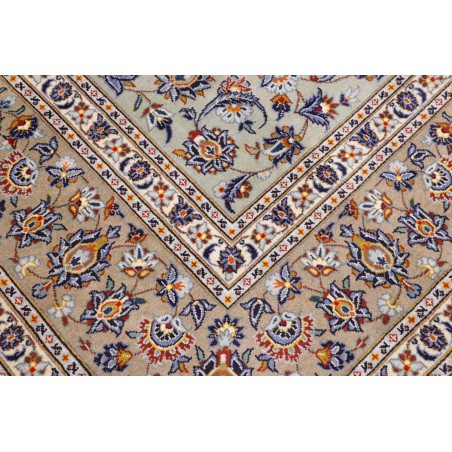 Tappeto Kashan Persia beige azzurro 305x412