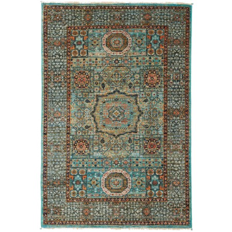 Tappeto Mamlouk Pakistan azzurro verde 85x126