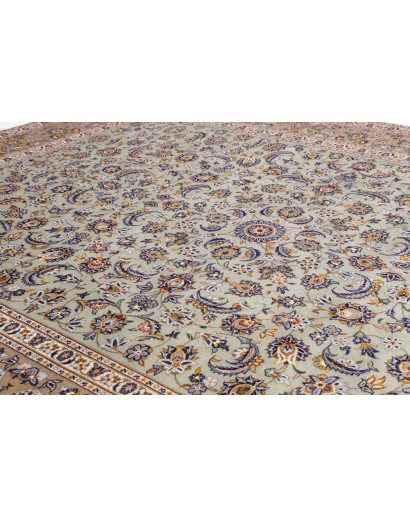 Tappeto Kashan Persia beige azzurro 305x412