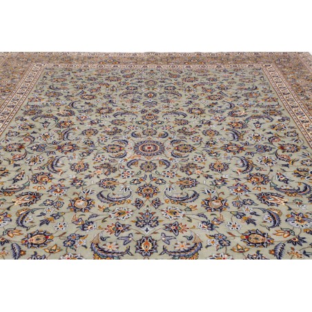 Tappeto Kashan Persia beige azzurro 305x412