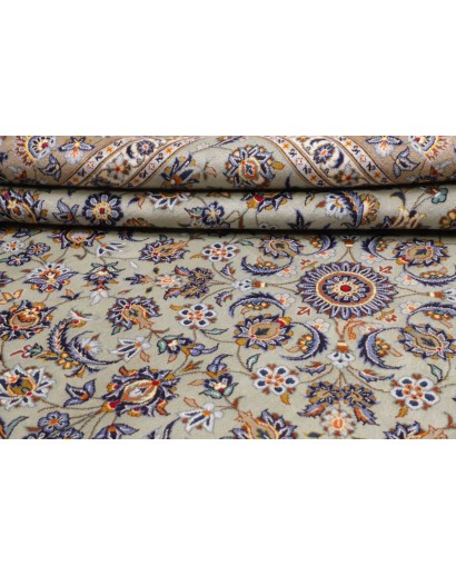 Tappeto Kashan Persia beige azzurro 305x412