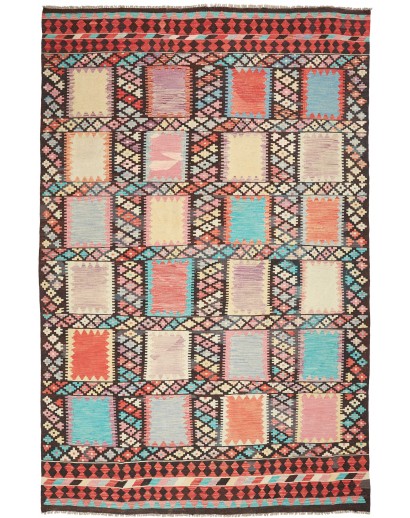 Tappeto Kilim Afghanistan beige marrone 199x309