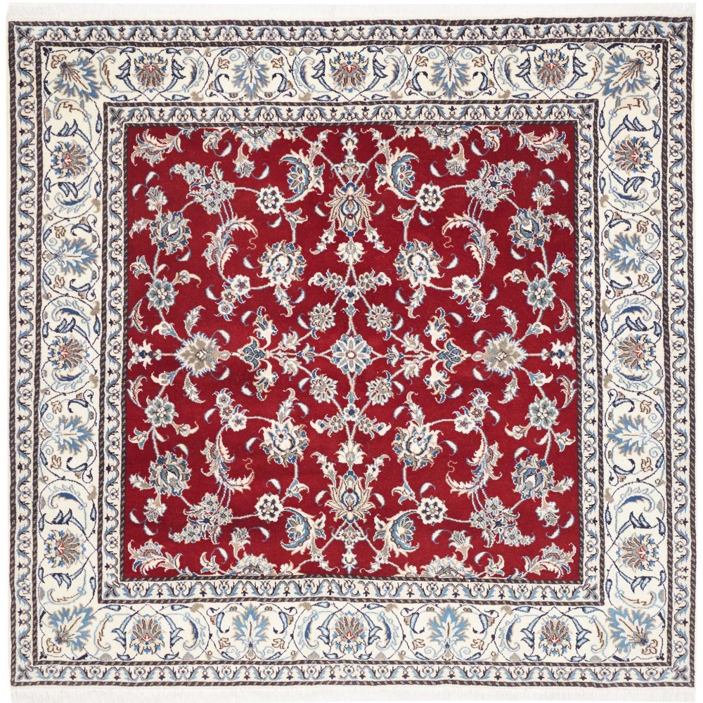Tappeto Nain Kashmar Persia bianco 208x203