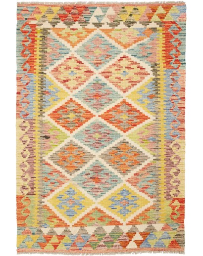 Tappeto Kilim Afghanistan marrone arancione 101x151