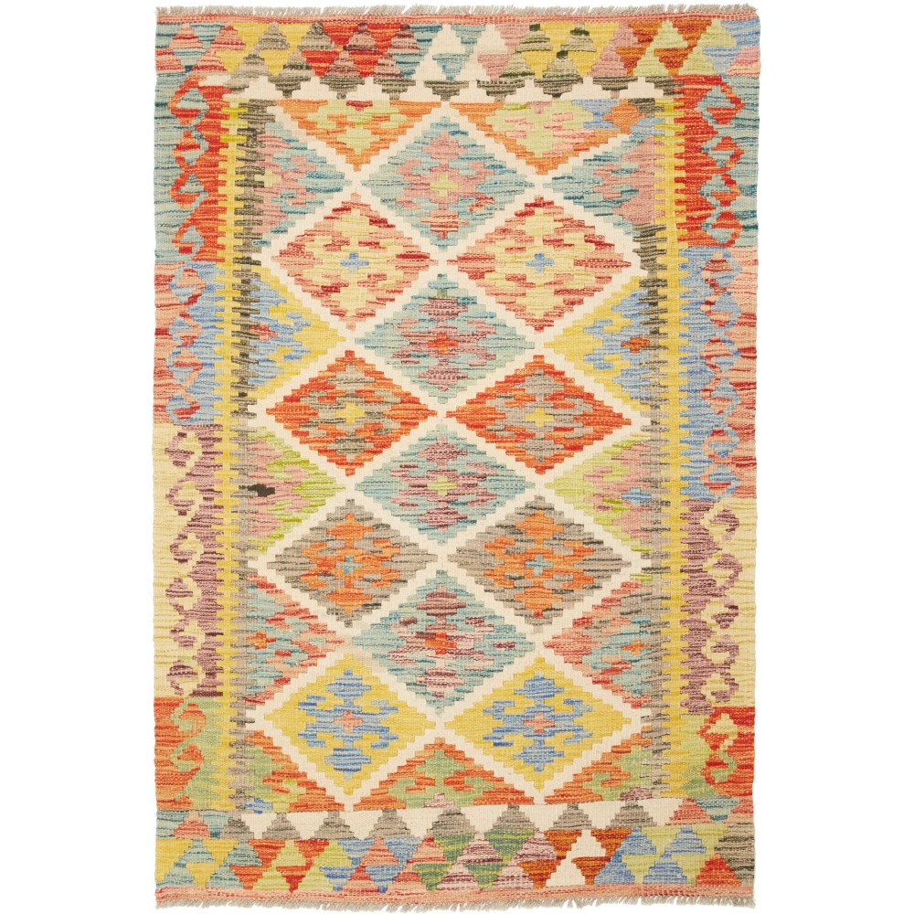 Tappeto Kilim Afghanistan marrone arancione 101x151