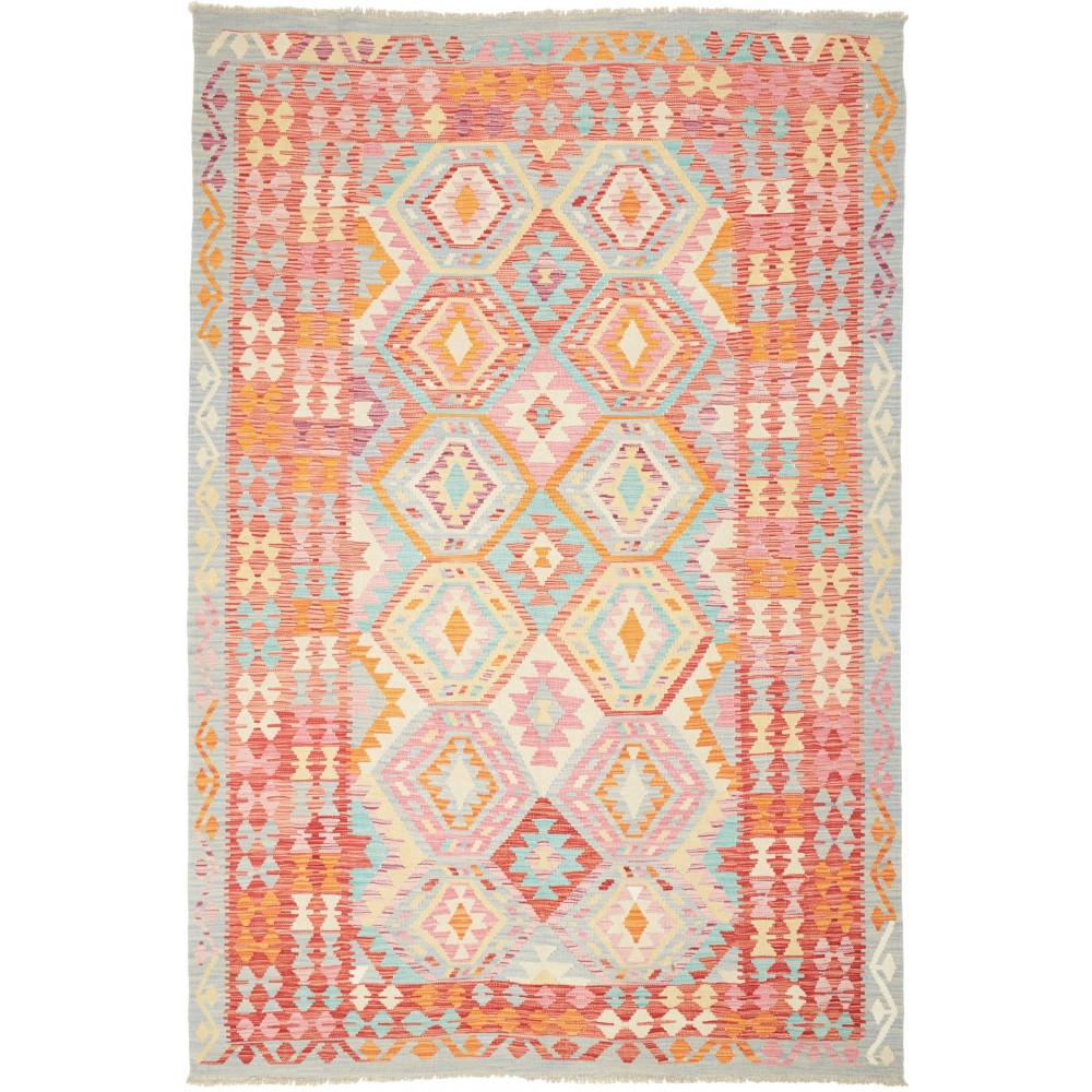 Tappeto Kilim Afghanistan beige giallo 169x253