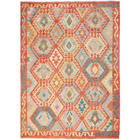 Tappeto Kilim Afghanistan marrone grigio 174x234