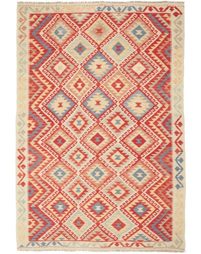 Tappeto Kilim Afghanistan beige marrone 167x244