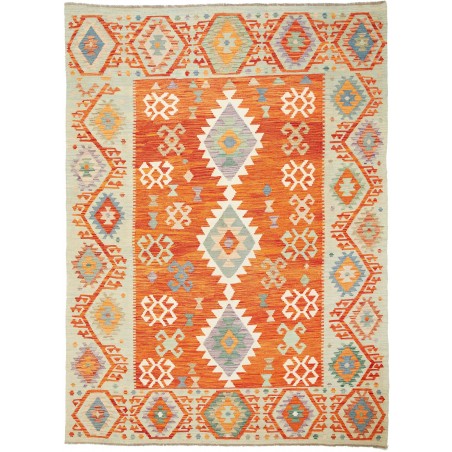 Tappeto Kilim Afghanistan marrone rosso 178x248