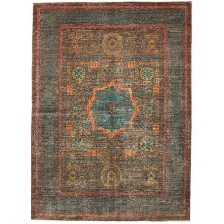 Tappeto Mamlouk Pakistan azzurro verde 169x232