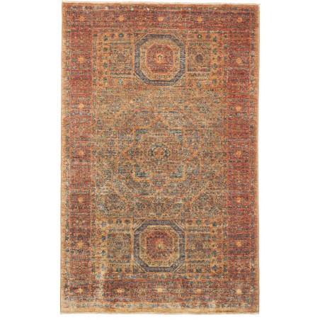 Tappeto Mamlouk Pakistan arancione bianco 100x158
