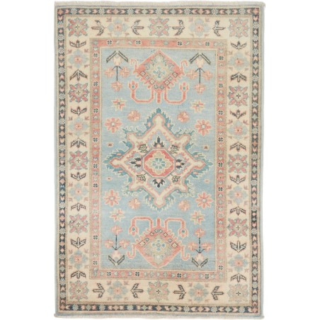 Tappeto Kazak Afghanistan beige azzurro 82x122