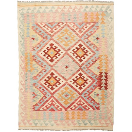 Tappeto Kilim Afghanistan giallo marrone 153x204