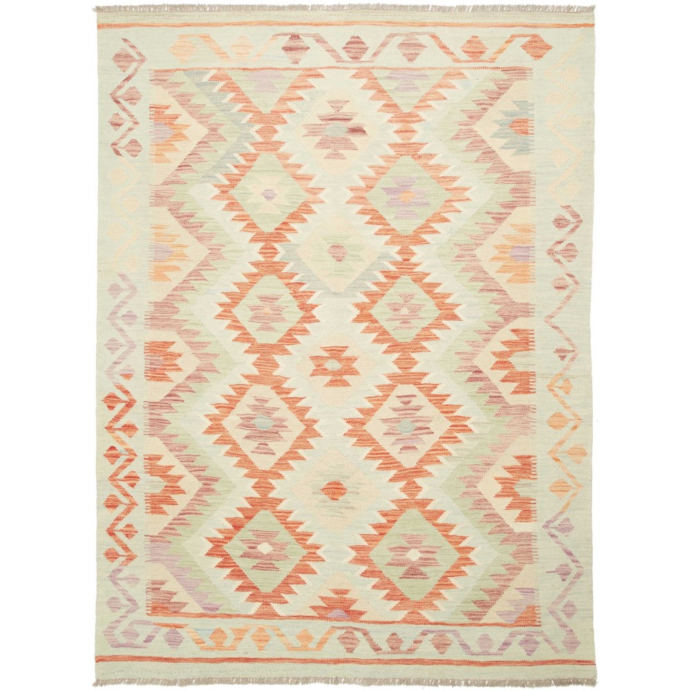 Tappeto Kilim Afghanistan giallo arancione 153x208