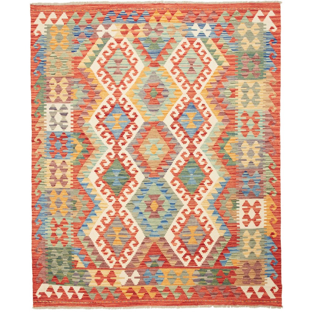 Tappeto Kilim Afghanistan marrone 157x192