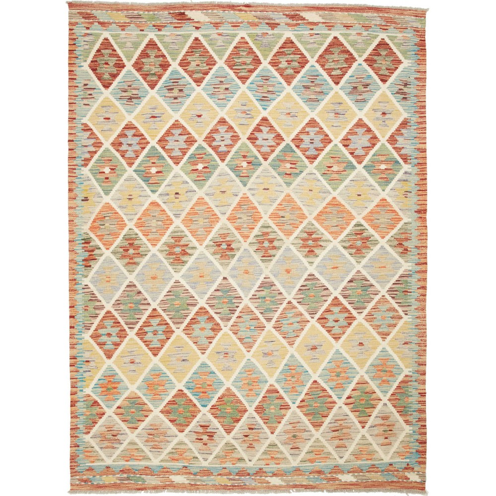 Tappeto Kilim Afghanistan marrone giallo 160x212