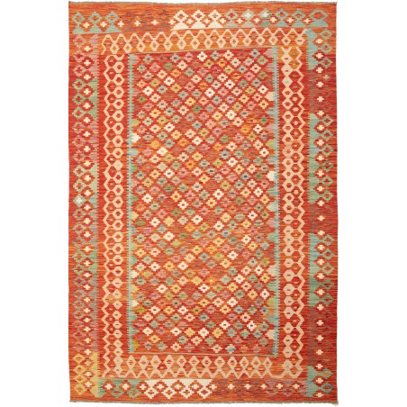 Tappeto Kilim Afghanistan arancione marrone 168x252