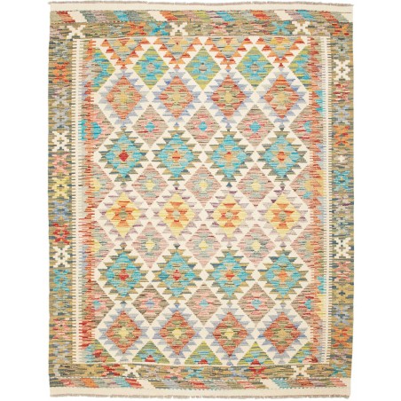 Tappeto Kilim Afghanistan beige marrone 155x194