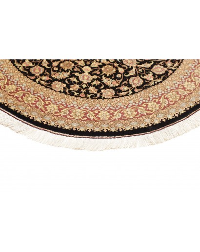 Tappeto Ghom seta Persia marrone beige 98x98