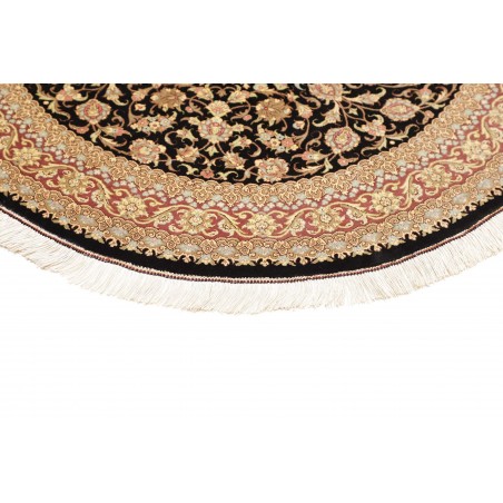 Tappeto Ghom seta Persia marrone beige 98x98