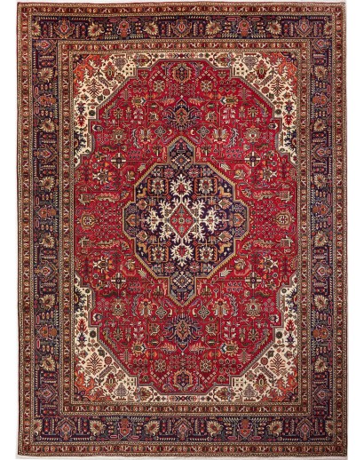 Tappeto Tabriz Persia marrone giallo 248x343