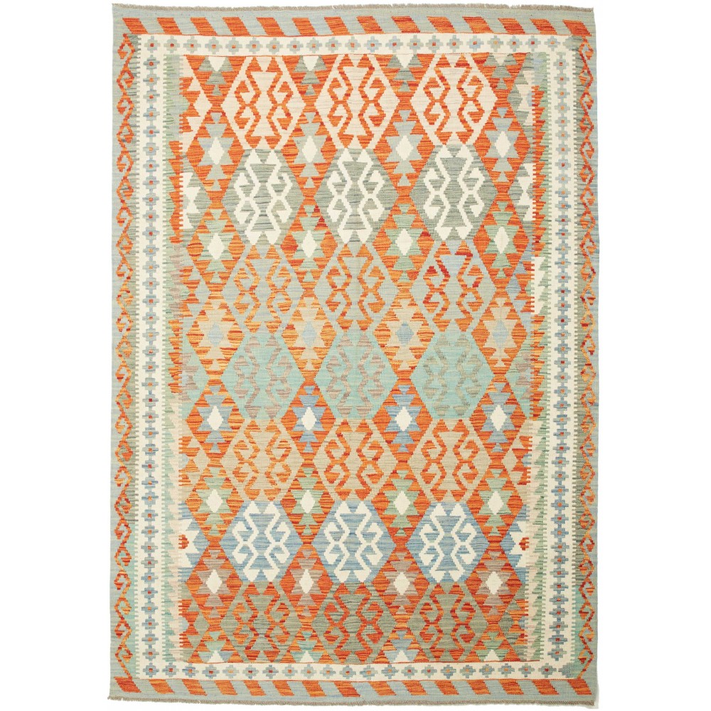 Tappeto Kilim Afghanistan beige arancione 164x240