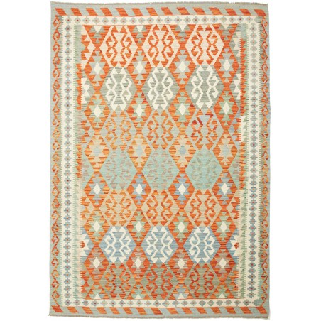Tappeto Kilim Afghanistan beige arancione 164x240