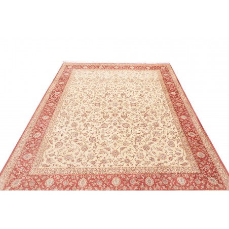 Tappeto Ghom seta Persia marrone rosso 191x248