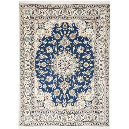 Tappeto Nain Kashmar Persia bianco grigio 153x207