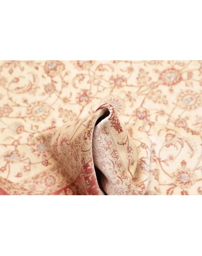 Tappeto Ghom seta Persia marrone rosso 191x248