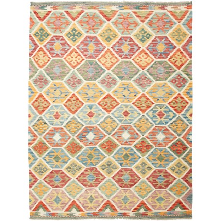 Tappeto Kilim Afghanistan marrone azzurro 177x233