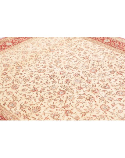 Tappeto Ghom seta Persia marrone rosso 191x248