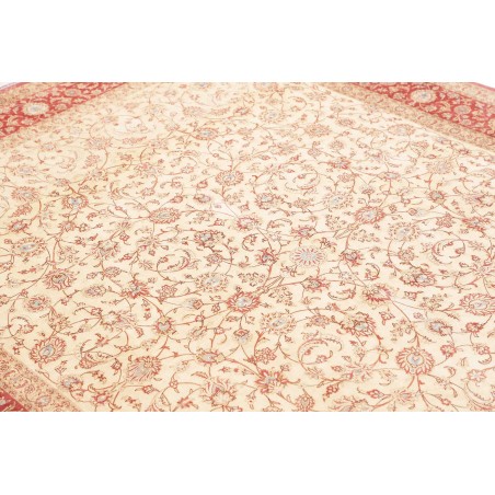 Tappeto Ghom seta Persia marrone rosso 191x248