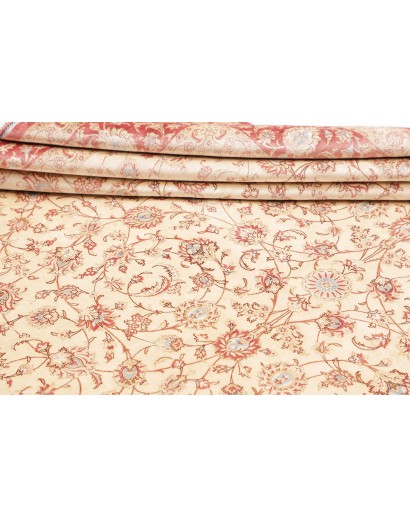 Tappeto Ghom seta Persia marrone rosso 191x248