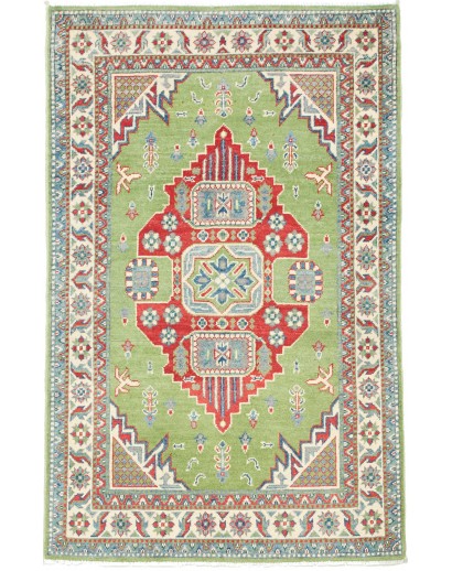 Tappeto Kazak Afghanistan azzurro rosso 97x152